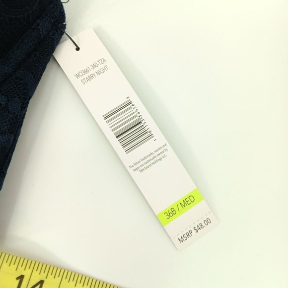 TAHARI 36B/M BLUE PUSH UP BRA SET - Picture 11 of 16